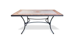 Otranto tavolo in ferro nero 160x90 cm