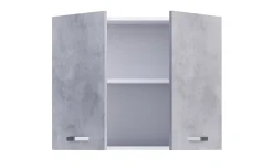 Pensile lavanderia 2 ante bianco/cemento L90 cm