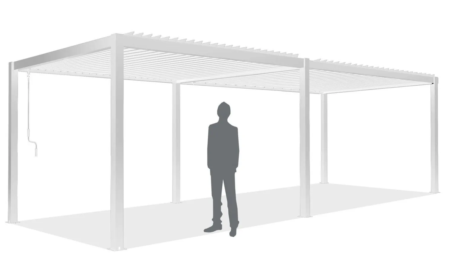 Pergola bioclimatica bianca 585x300 cm