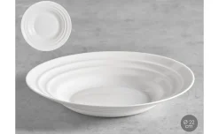 Piatto fondo onde opale bianco Ø22 cm
