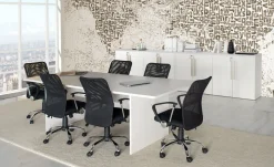 Pixel ufficio ufficio componibile betulla con tavolo ufficio e 4 armadi 2 vani