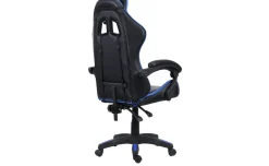 Player poltrona nero e blu con pediera
