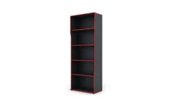 Play libreria 5 vani grigio scuro e rosso