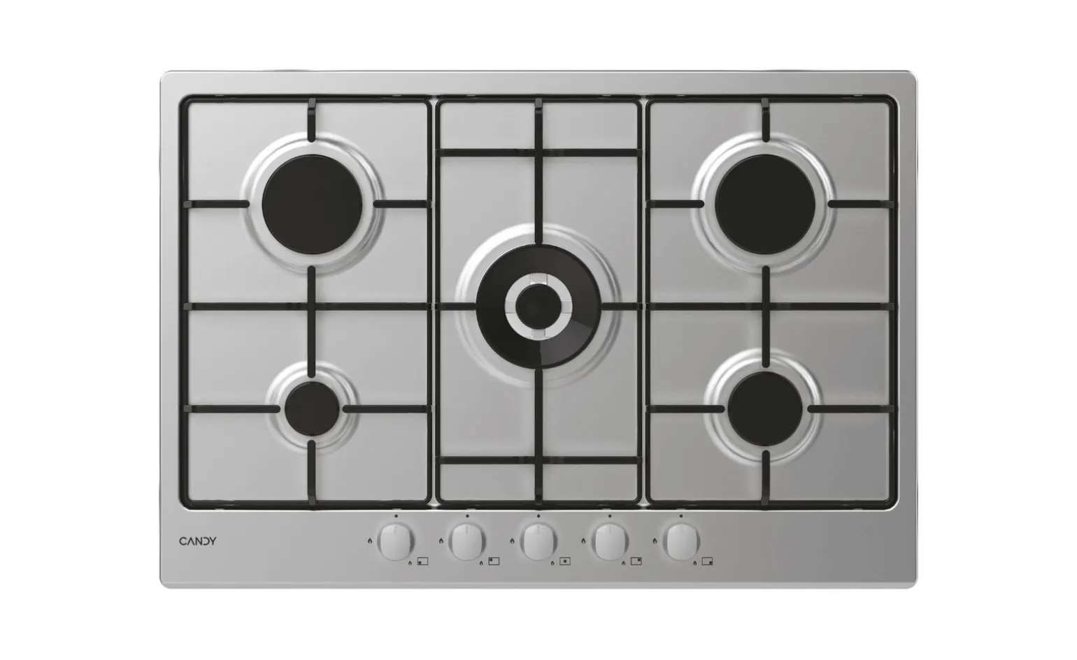 Poker 75cm Gas + Forno Inox + Lavastoviglie + Frigorifero Candy