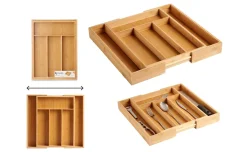 Portaposate in bamboo estendibile