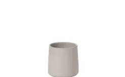 Porta vaso tondo in ceramica grigio Ø18 cm