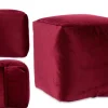 Pouf bordeaux 30x30x30 centimetri