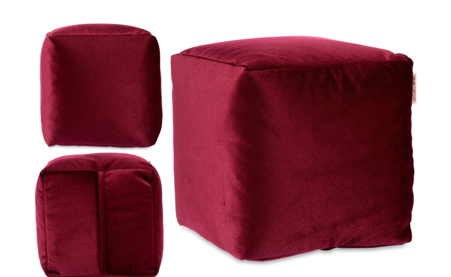 Pouf bordeaux 30x30x30 centimetri