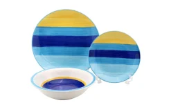 Rainbow servizio piatti blu 18 pezzi
