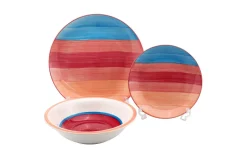 Rainbow servizio piatti magenta 18 pezzi