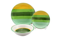 Rainbow servizio piatti verde 18 pezzi