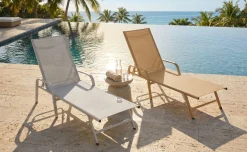 Reclin Lettino con schienale reclinabile in 5 posizioni, beige