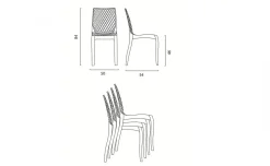 Rubik sedia design in polipropilene nero