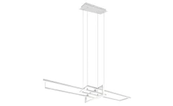 Salinas sospensione LED  in metallo bianco