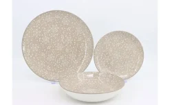 Servizio 18 piatti mini flowers beige