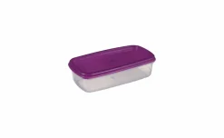 Set 4 contenitori rettangolari in plastica