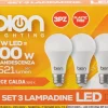 Set 3 lampade a goccia 15 w - luce calda E27