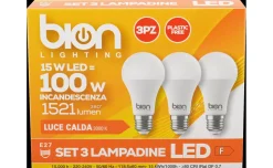 Set 3 lampade a goccia 15 w - luce calda E27