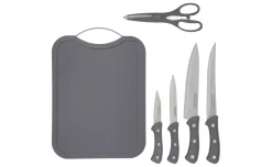 Set tagliere con coltelli e forbici