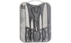 Set tagliere con coltelli e forbici