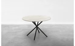 Simeone Tavolo allungabile rotondo 110/160 cm Carrara Gold