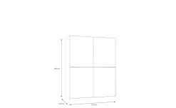 Slide armadio 2 ante scorrevoli bianco/rovere L150,1 cm