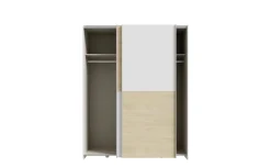 Slide armadio 2 ante scorrevoli bianco/rovere L150,1 cm