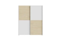 Slide armadio 2 ante scorrevoli bianco/rovere L150,1 cm