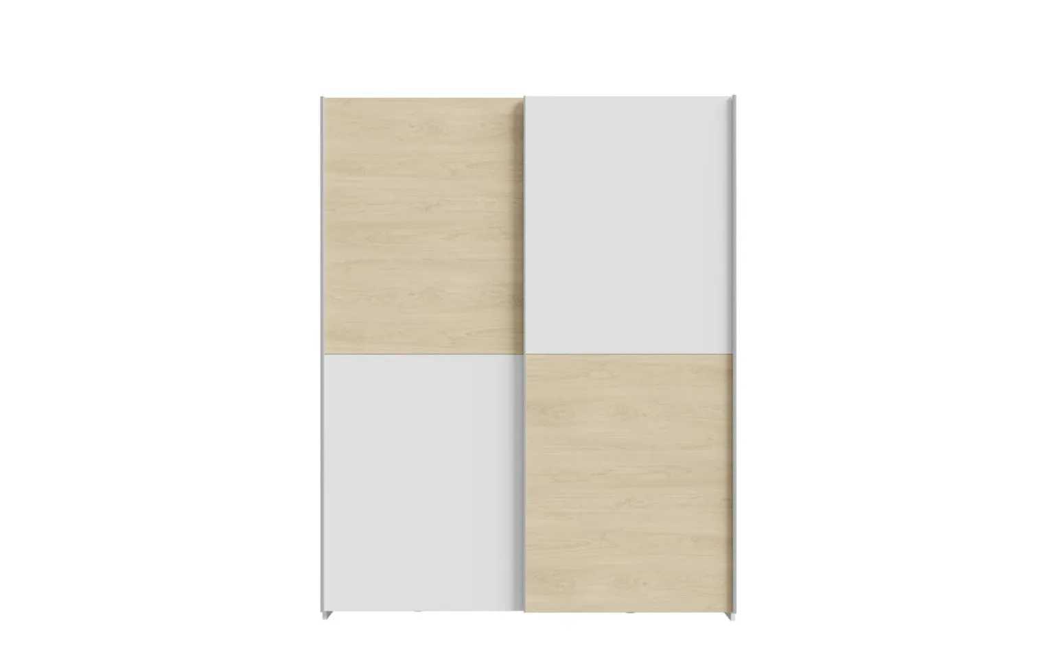 Slide armadio 2 ante scorrevoli bianco/rovere L150,1 cm