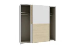 Slide armadio 2 ante scorrevoli bianco/rovere L190,1 cm