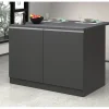 Snack isola 2 ante antracite L125 cm