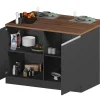 Snack isola 2 ante antracite opaco/rovere L125 cm