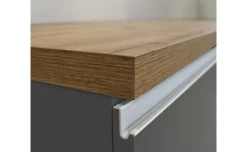 Snack isola 2 ante antracite opaco/rovere L125 cm