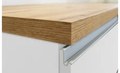 Snack isola 2 ante bianco lucido/rovere L160 cm