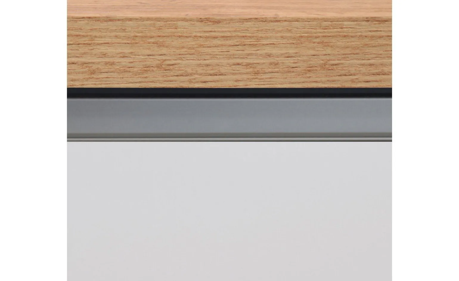 Snack isola 2 ante bianco lucido/rovere L160 cm