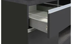 Snack isola 2 ante, 2 cassetti antracite L160 cm
