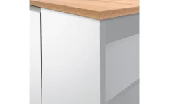 Snack isola 2 ante con vano giorno bianco lucido/rovere L160cm