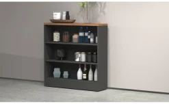 Snack mobile a giorno antracite/rovere