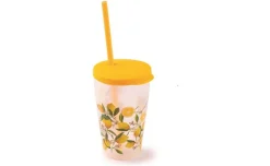 Snips bicchiere con cannuccia limoni colore giallo