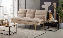 Soft divano letto in tessuto beige
