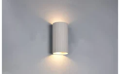 Soka applique in metallo cilindro grigio h18 cm