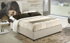Sommier letto matrimoniale contenitore bianco