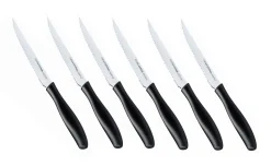 Sonic set 6 coltelli da bistecca in acciaio 12 cm