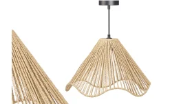Sospensione a campana in fibra naturale Ø40 cm
