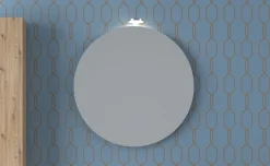 Specchiera tonda con lampada LED