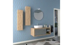 Specchiera tonda con lampada LED