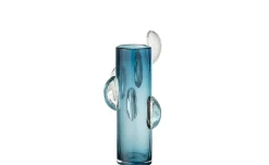 Steggy vaso in vetro blu h37 cm