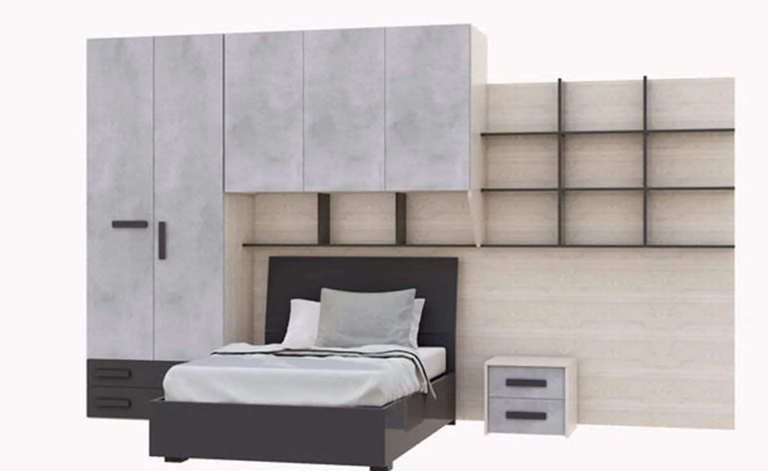 Stone cameretta a ponte, letto contenitore piazza e mezza