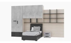 Stone cameretta a ponte, letto singolo