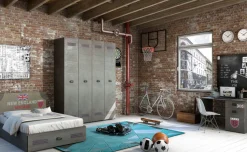 Street giroletto singolo con cassetto grigio chiaro